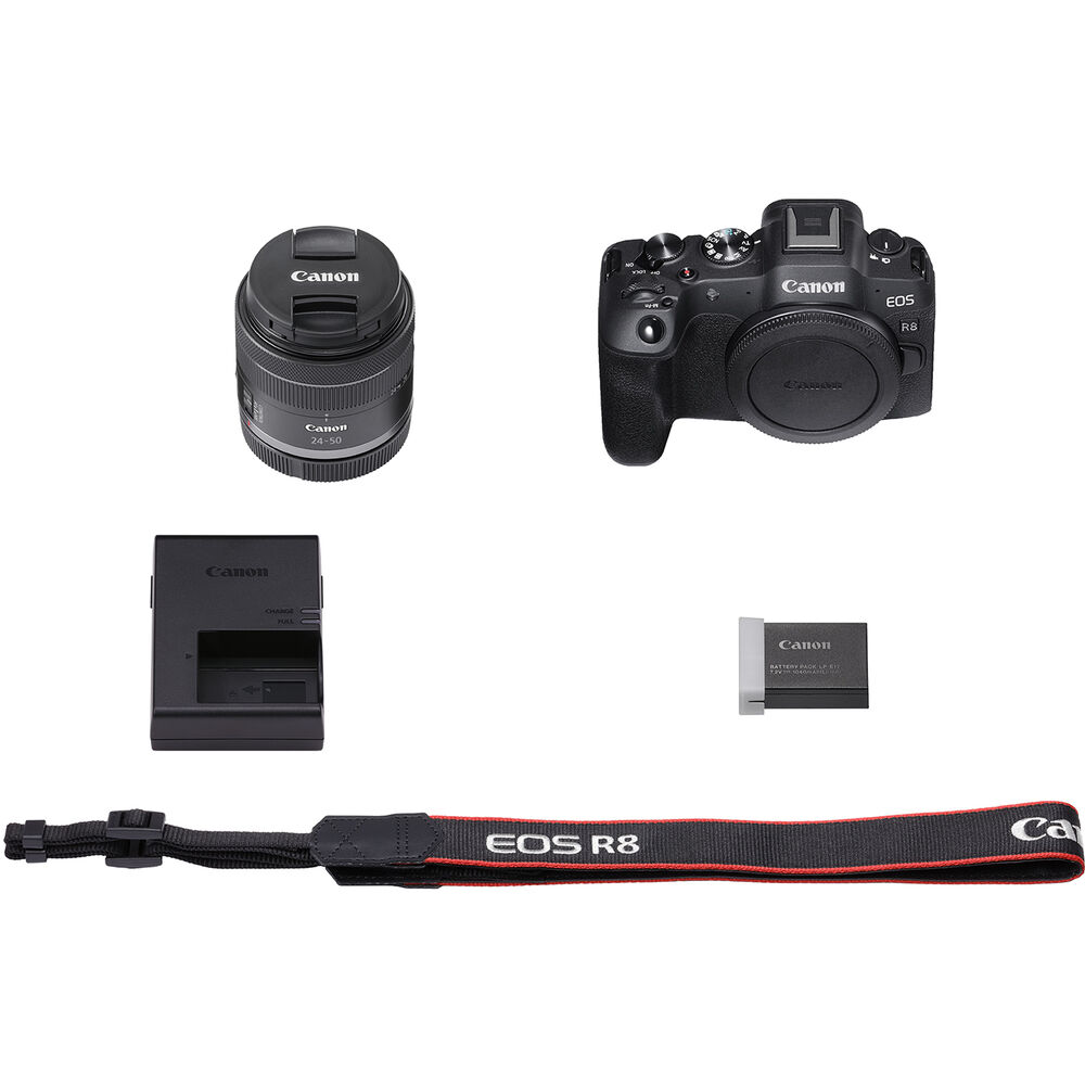 Canon EOS R8 Mirrorless Digital Camera + RF 24-50mm f/4.5-6.3 IS STM Lens Kit