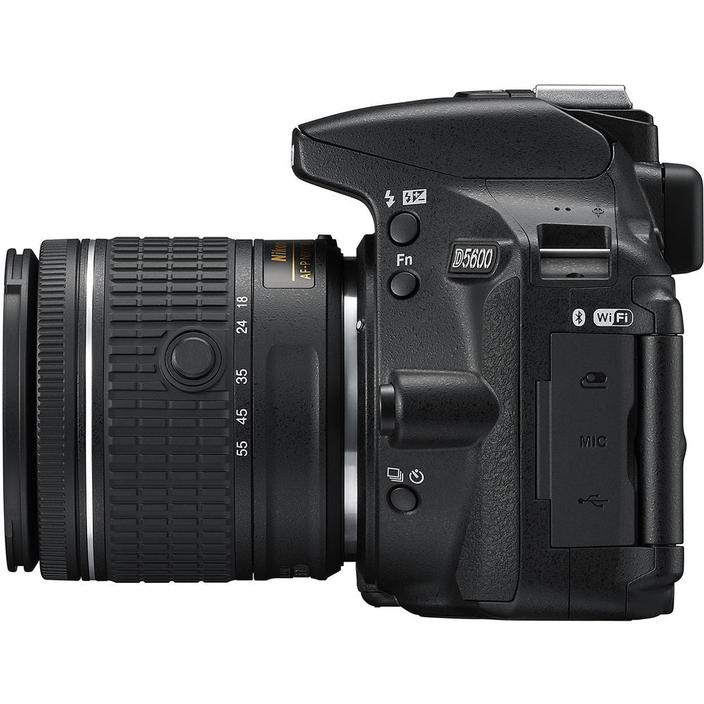 Nikon D5600 Digital SLR Camera + AF-P DX Nikkor 18-55mm f/3.5-5.6G VR Lens Kit