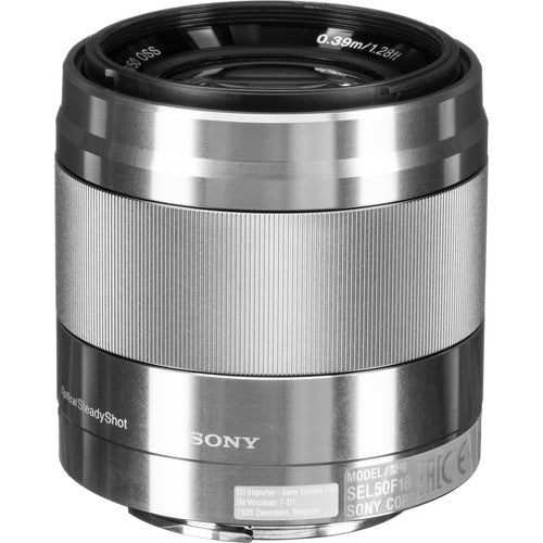 Sony E 50mm F1.8 OSS E-Mount Lens SEL50F18 - Silver
