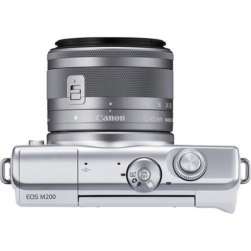 Canon EOS M200 Mirrorless Digital Camera + 15-45mm Lens - White