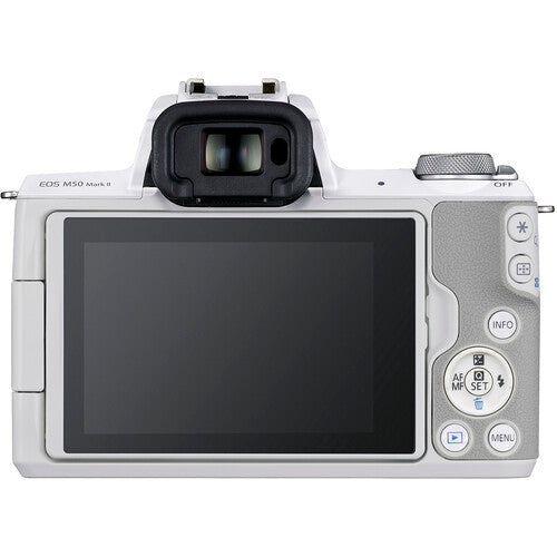Canon EOS M50 Mark II Mirrorless Digital Camera + 15-45mm Lens - White