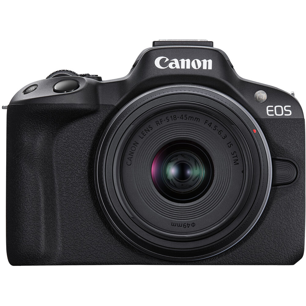 Canon EOS R50 Mirrorless Digital Camera + 18-45mm f/4.5-6.3 Lens Kit - Black