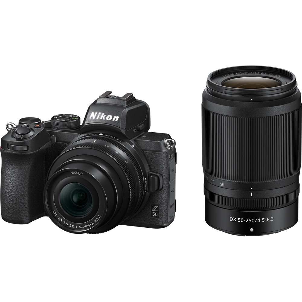 Nikon Z50 Mirrorless Digital Camera + 16-50mm + 50-250mm Lens Kit