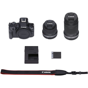 Canon EOS R50 Mirrorless Camera + RF-S 18-45mm + RF-S 55-210mm Lens Kit - Black