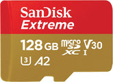 SanDisk Extreme 128GB 190MB/s microSDXC UHS-I Memory Card with Adapter