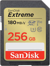 SanDisk Extreme SDXC 256GB 180MB/s UHS-I Memory Card