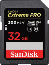 SanDisk Extreme Pro SDHC 300MB/s 32GB UHS-II Memory Card