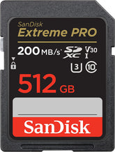 SanDisk Extreme Pro 200MB/s 512GB SDXC UHS-I Memory Card