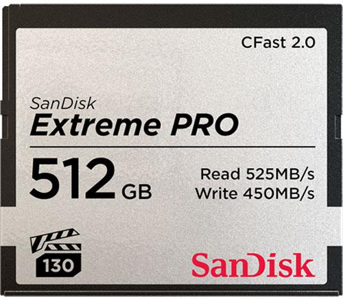 Accessories - SanDisk Extreme Pro 512GB CFast 2.0 Card