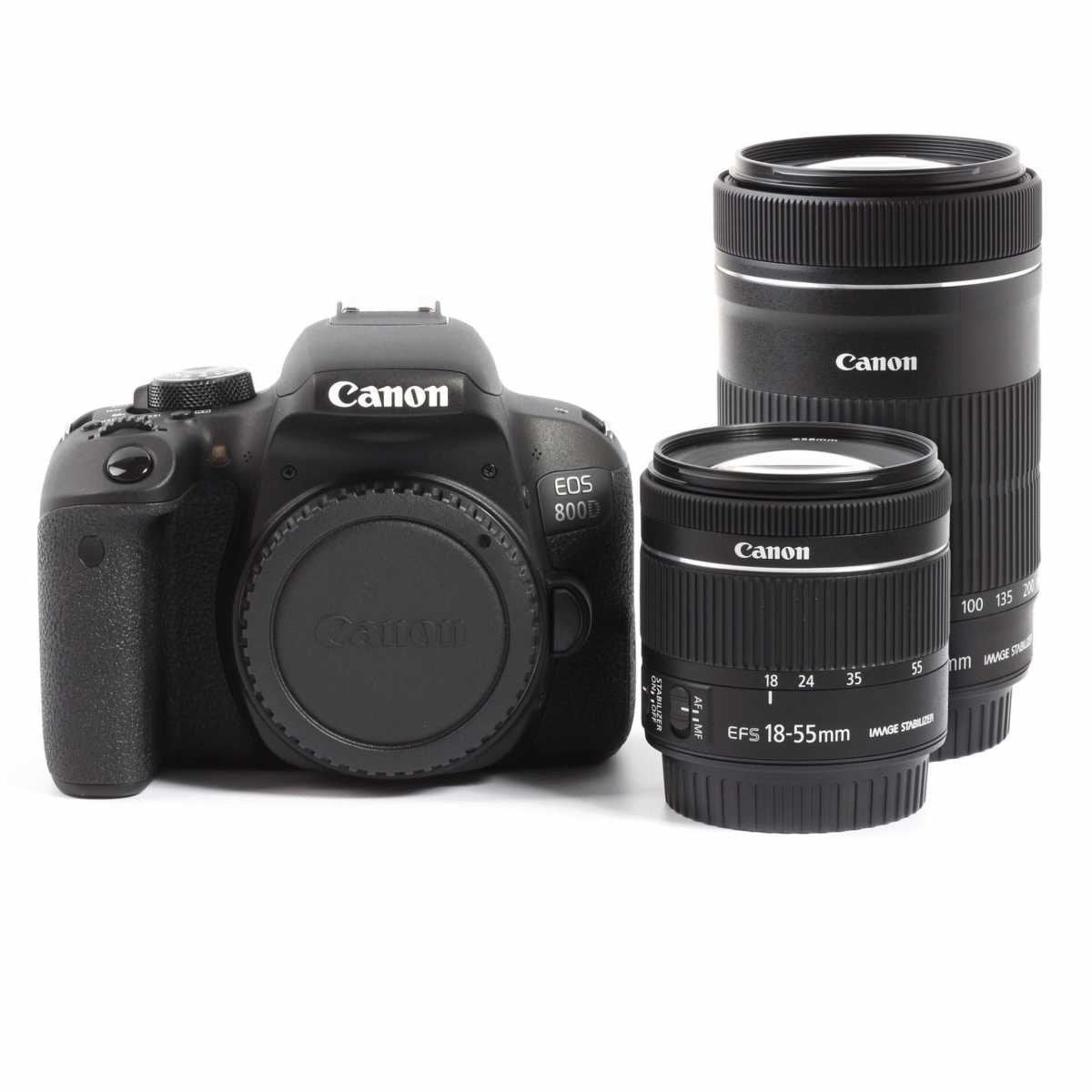 DSLR - Canon EOS 800D Digital SLR Camera + EF-S 18-55mm IS STM + EF-S 55-250mm IS STM Twin Kit