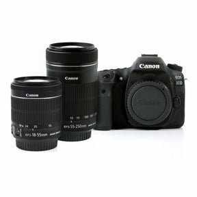 DSLR - Canon EOS 80D Digital Camera + 18-55mm IS STM + 55-250 IS STM White Box Lens Kit