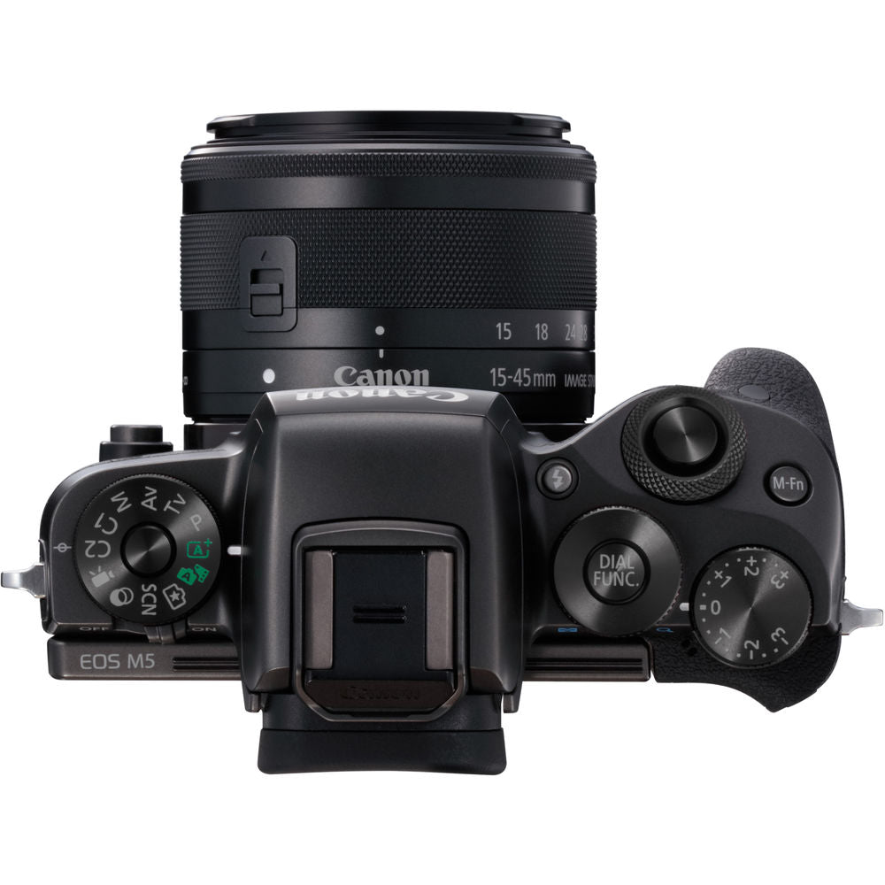 Canon EOS M5 Mirrorless Digital Camera + 15-45mm Lens - Black